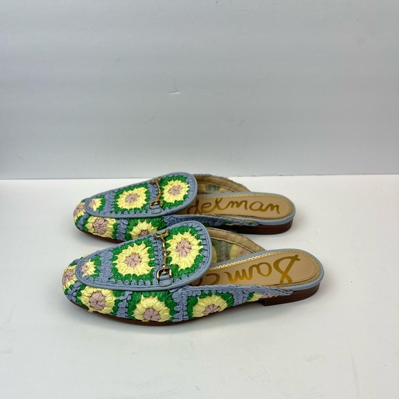 Sam Edelman Linnie Crochet Bit Flat Mule Sandals Womens Size 7.5 Multi Color - Picture 5 of 7